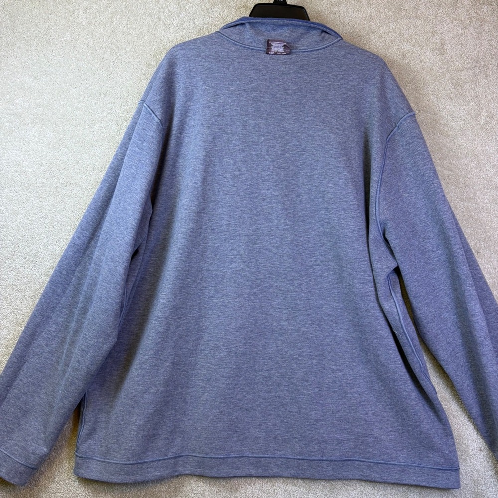 Johnston & Murphy Quarter Zip Pullover Mens XXXL Blue Reversible Sweatshirt 3XL - Picture 4 of 9